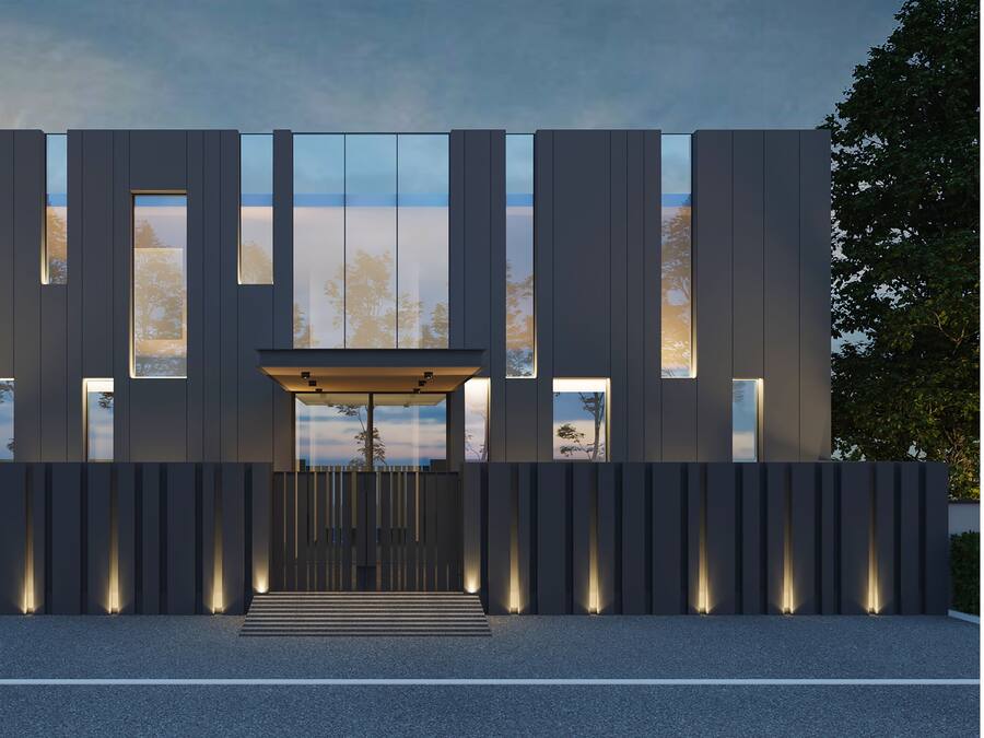 Fassade der Unterkunft – Abend/Nacht