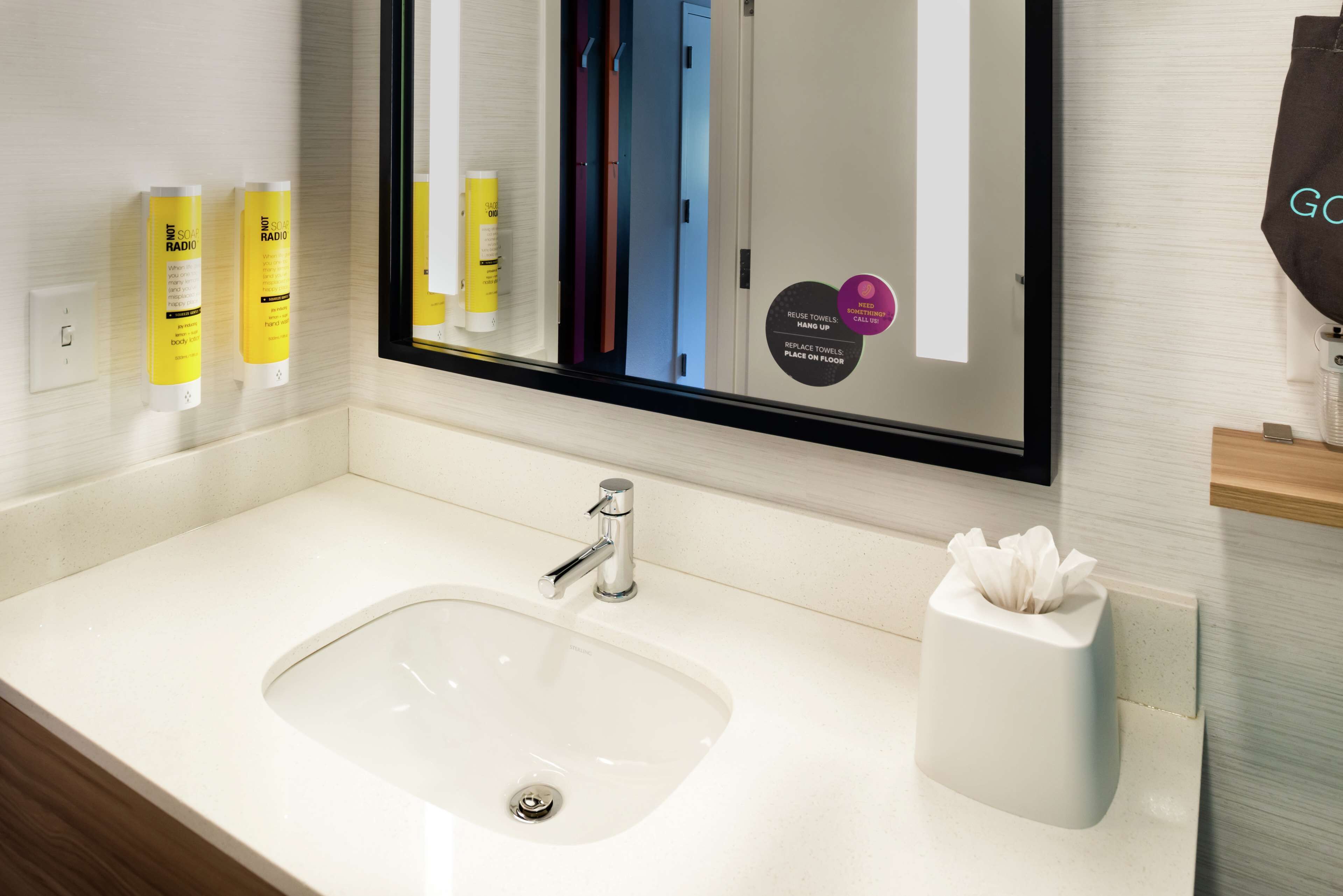 free toiletries, hair dryer, towels, soap