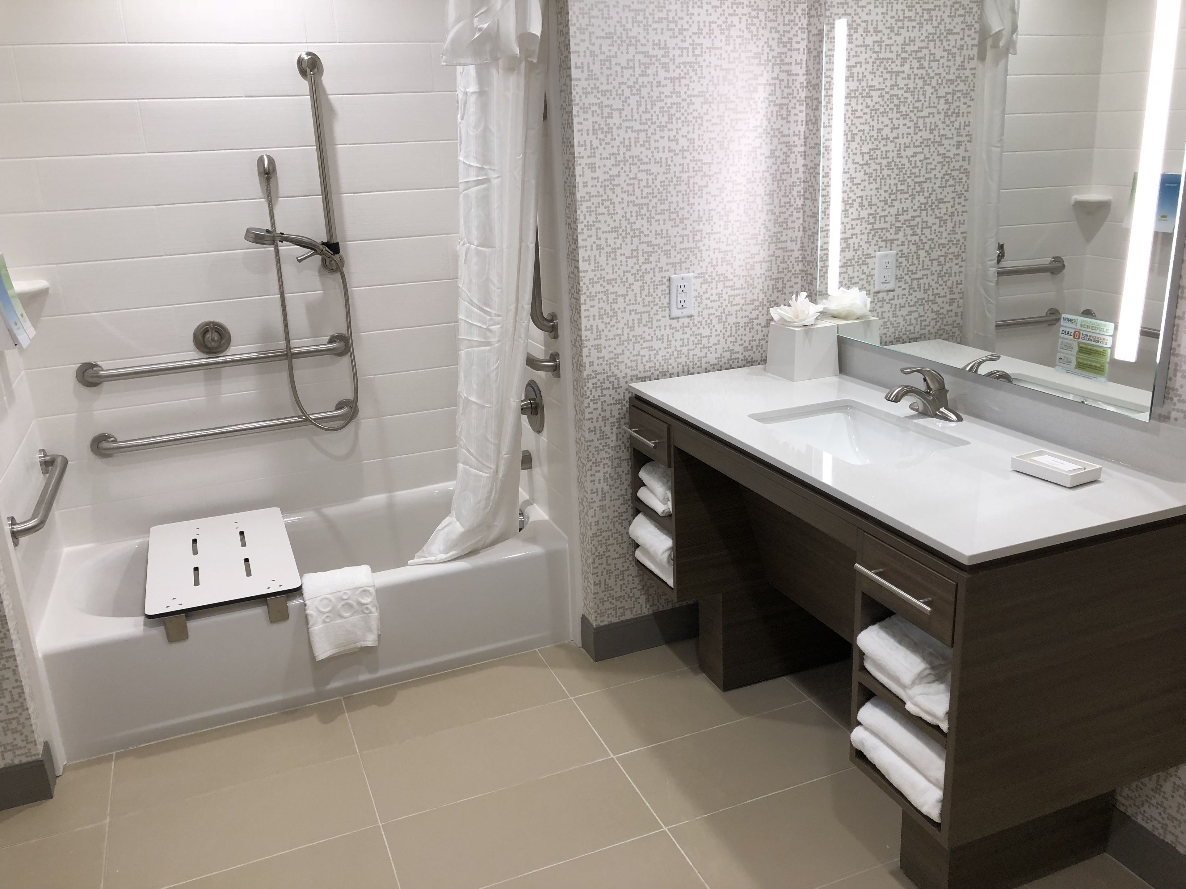 free toiletries, hair dryer, towels