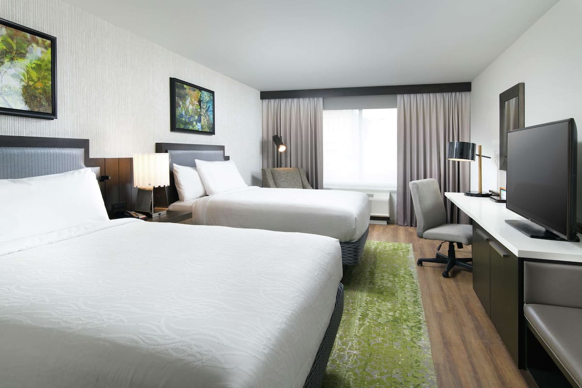 In-room safe, desk, laptop workspace, blackout curtains