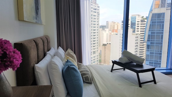 Apartamento superluxo, 1 quarto | 1 quarto, cortinas blackout, quartos à prova de som
