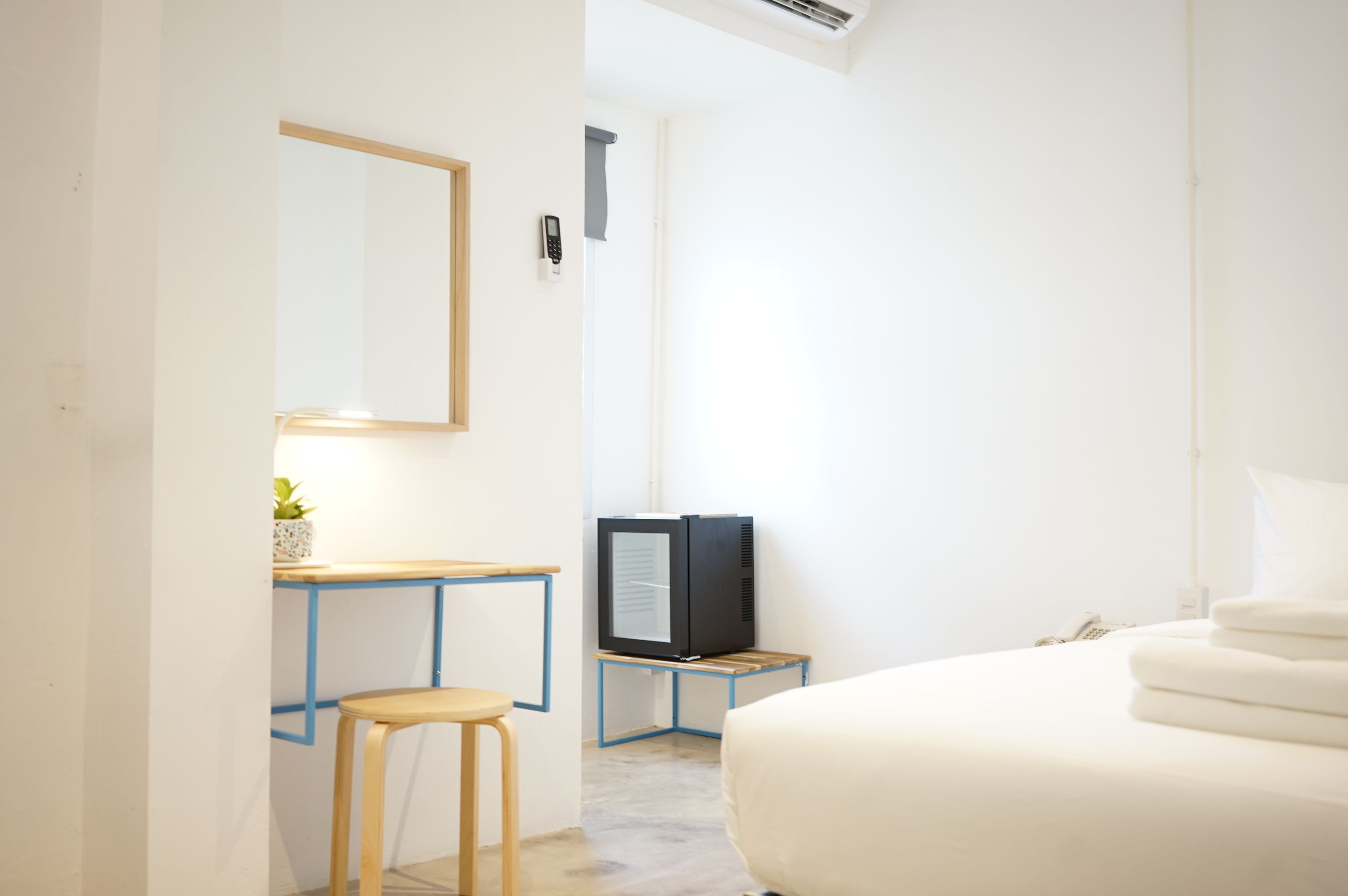 king bed upper floor | desk, free wifi, bed sheets