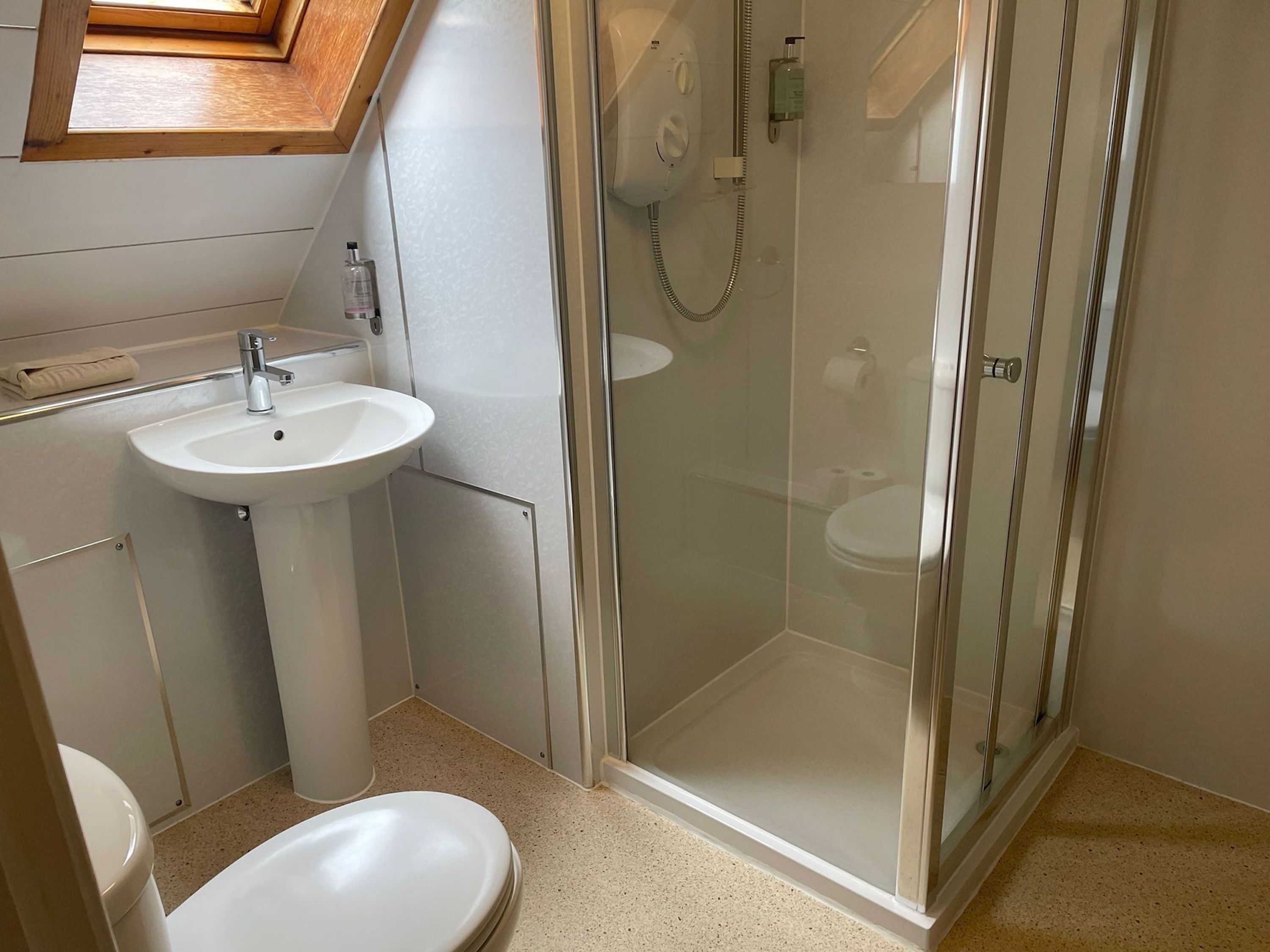 deluxe room, 2 single beds | bathroom | shower, free toiletries, hair dryer, towels