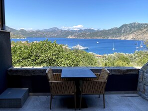 Habitación con 1 cama matrimonial o 2 individuales | Área de sala de estar