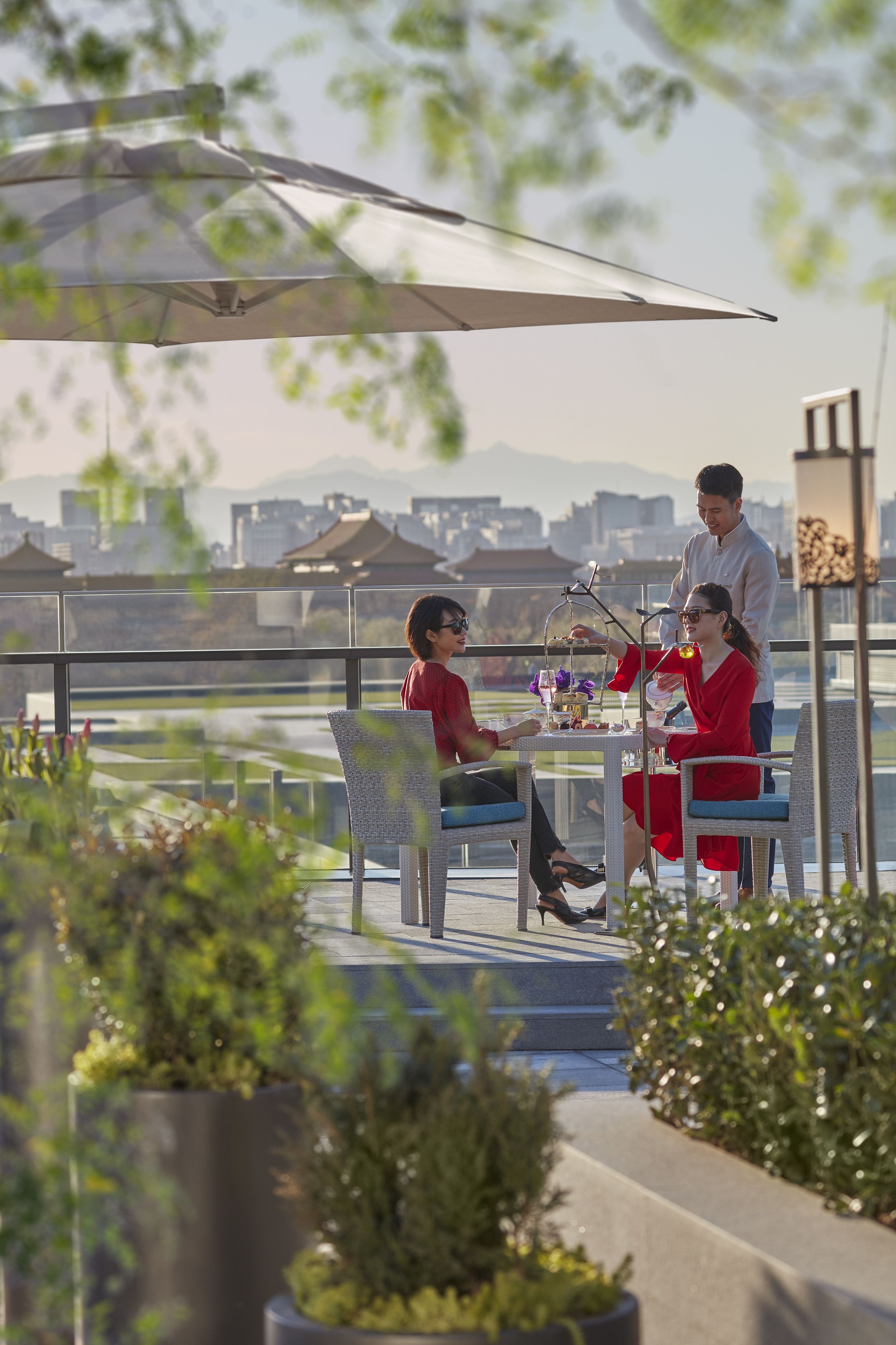 Outdoor banquet area