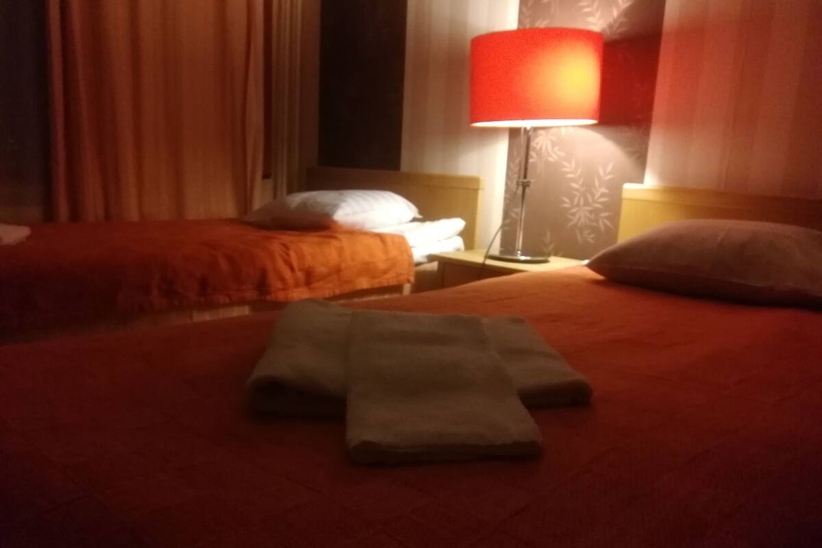 Family Room | Blackout drapes, WiFi (free), individually decorated, bed sheets