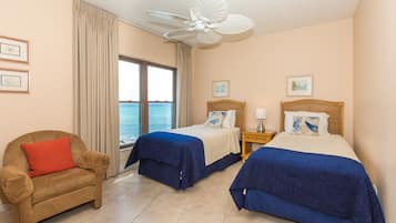 Deluxe Condo, Patio, Sea View | 2 bedrooms, bed sheets