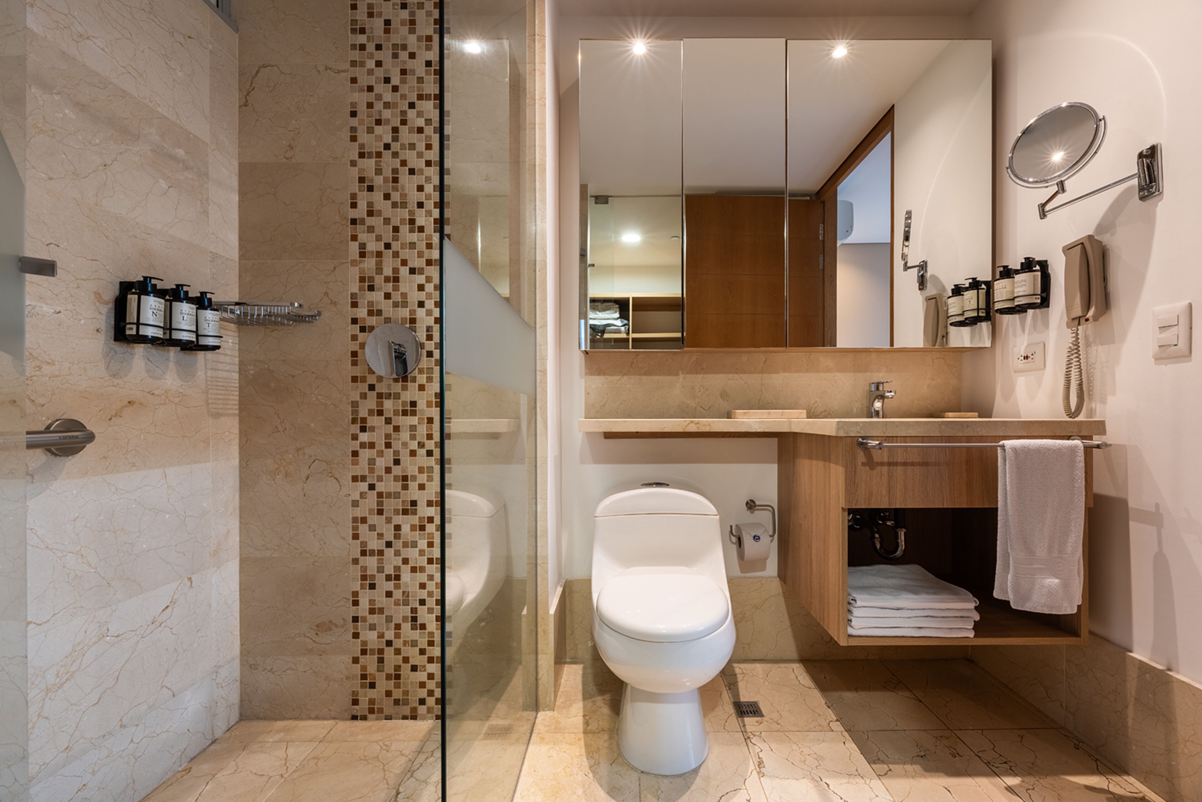 deluxe room, multiple beds | bathroom | shower, rainfall showerhead, free toiletries, towels