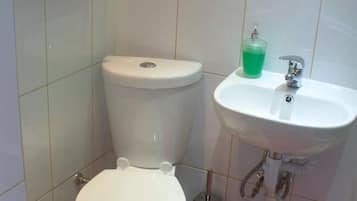 Shower, free toiletries, towels