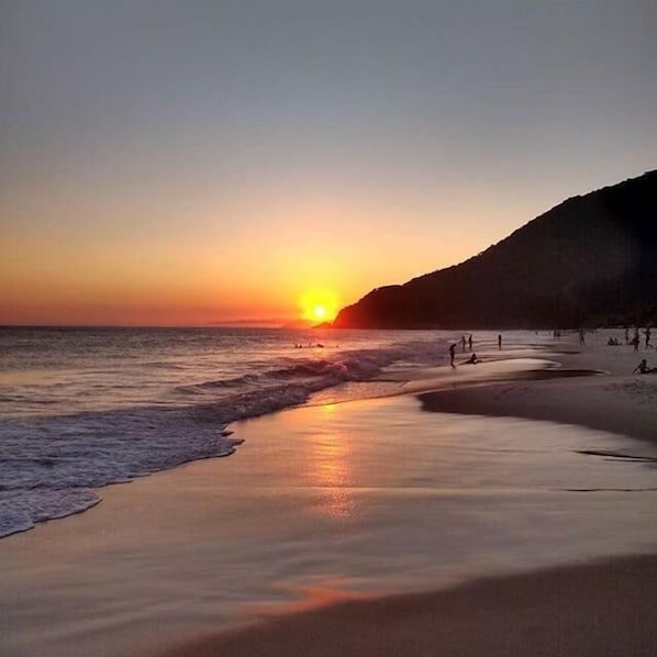 On the beach, white sand, 3 beach bars