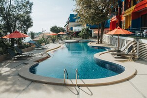 2 outdoor pools, open 6:00 AM to 9:00 PM, pool umbrellas, sun loungers