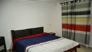 3 bedrooms, blackout curtains, free WiFi, bed sheets
