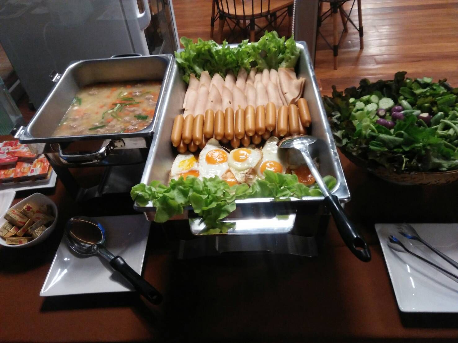 Buffet breakfast for a fee