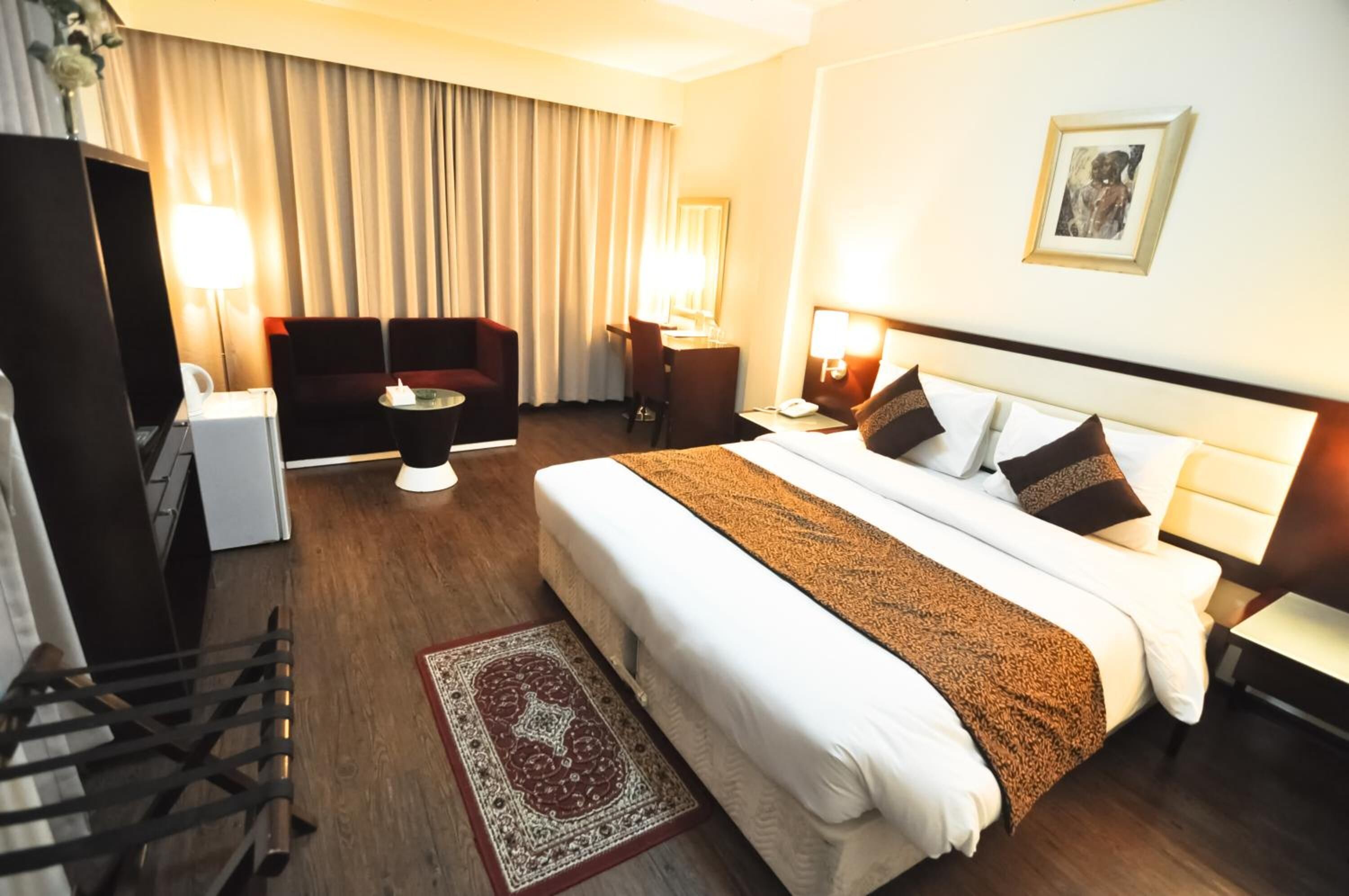 In-room safe, desk, blackout curtains, iron/ironing board