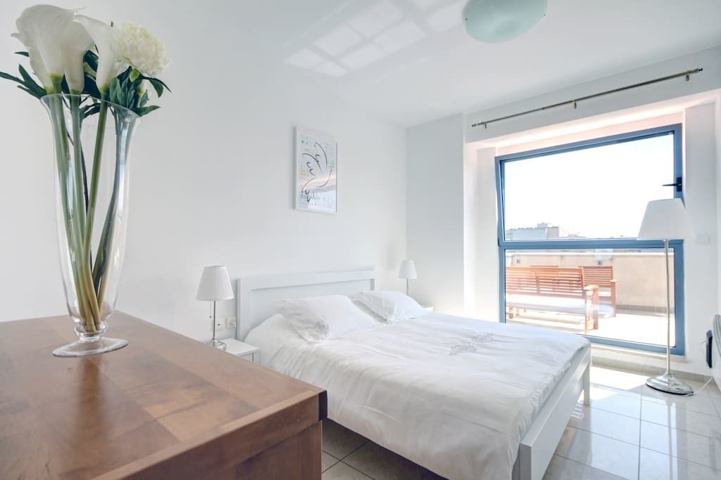 Premium-Apartment | 1 Schlafzimmer, hochwertige Bettwaren, Verdunkelungsvorhänge