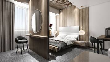 Deluxe Double Room, 1 Queen Bed, Smoking | Minibar, desk, free WiFi, wheelchair access