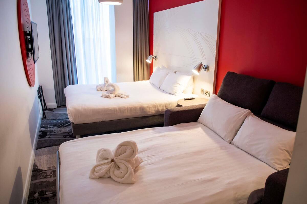 room, 1 double bed with sofa bed | egyptian cotton sheets, premium bedding, soundproofing