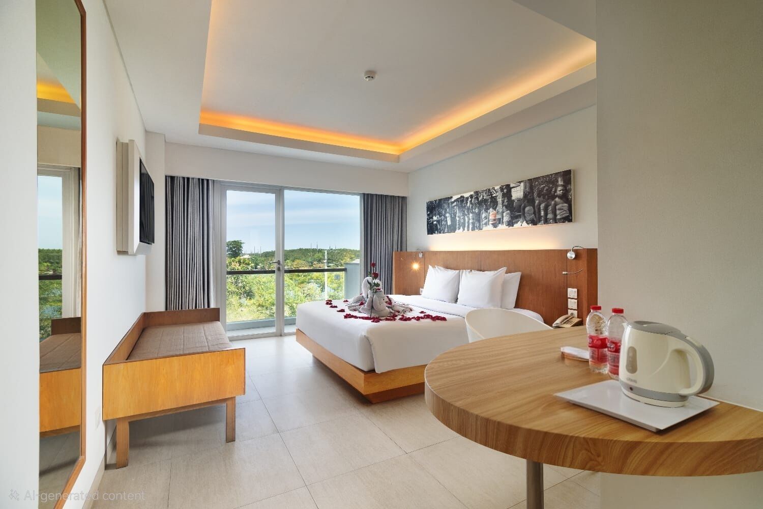 Superior-værelse med dobbeltseng eller 2 enkeltsenge - balkon | Minibar, pengeskab på værelset, skrivebord