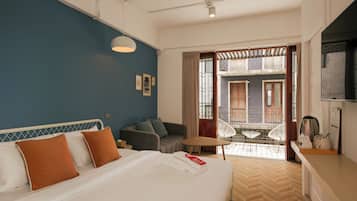 Double Room with Balcony (Type B) | Verdunkelungsvorhänge, kostenloses WLAN, Bettwäsche