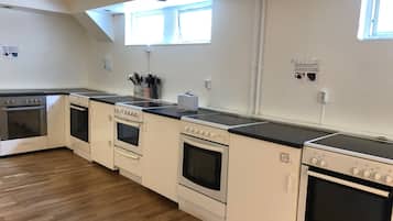 Fridge, microwave, electric kettle