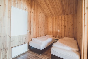 Desk, free WiFi, bed sheets