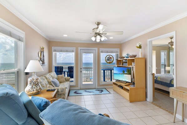 Condo, 2 Bedrooms | Living area | Flat-screen TV, DVD player