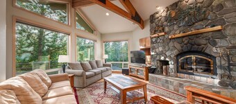 3 Mulligan Home features Hot Tub on Private Deck and Wood-Burning Fireplace by RedAwning