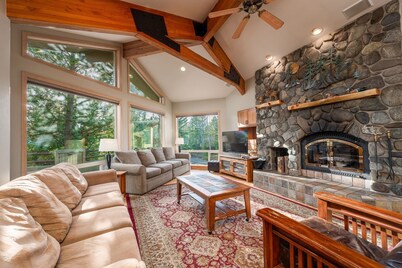 3 Mulligan Home features Hot Tub on Private Deck and Wood-Burning Fireplace by RedAwning