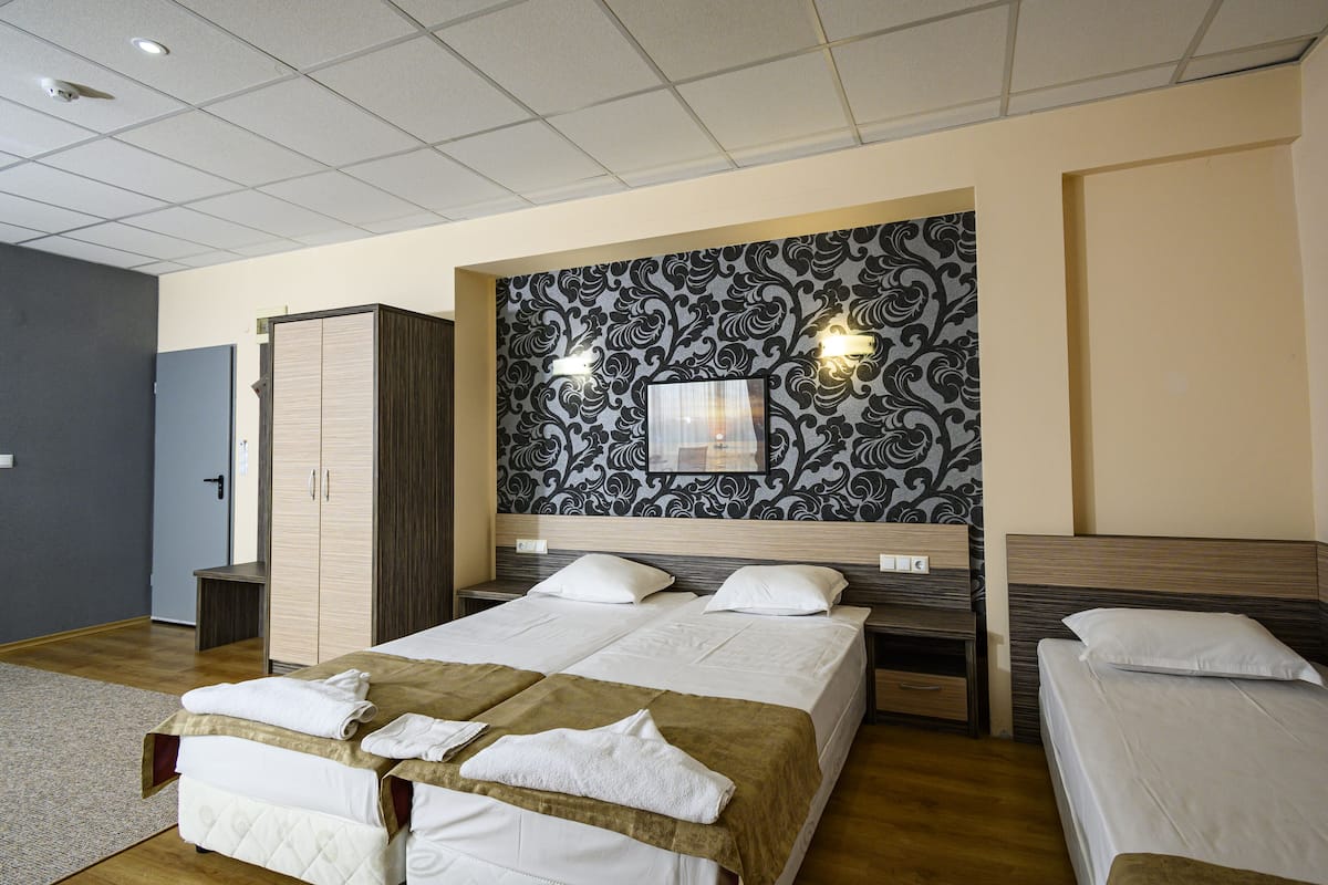 Comfort Triple Room, City View | Premium bedding, individually decorated, desk, laptop workspace