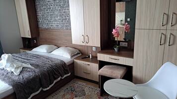 Premium bedding, individually decorated, desk, laptop workspace