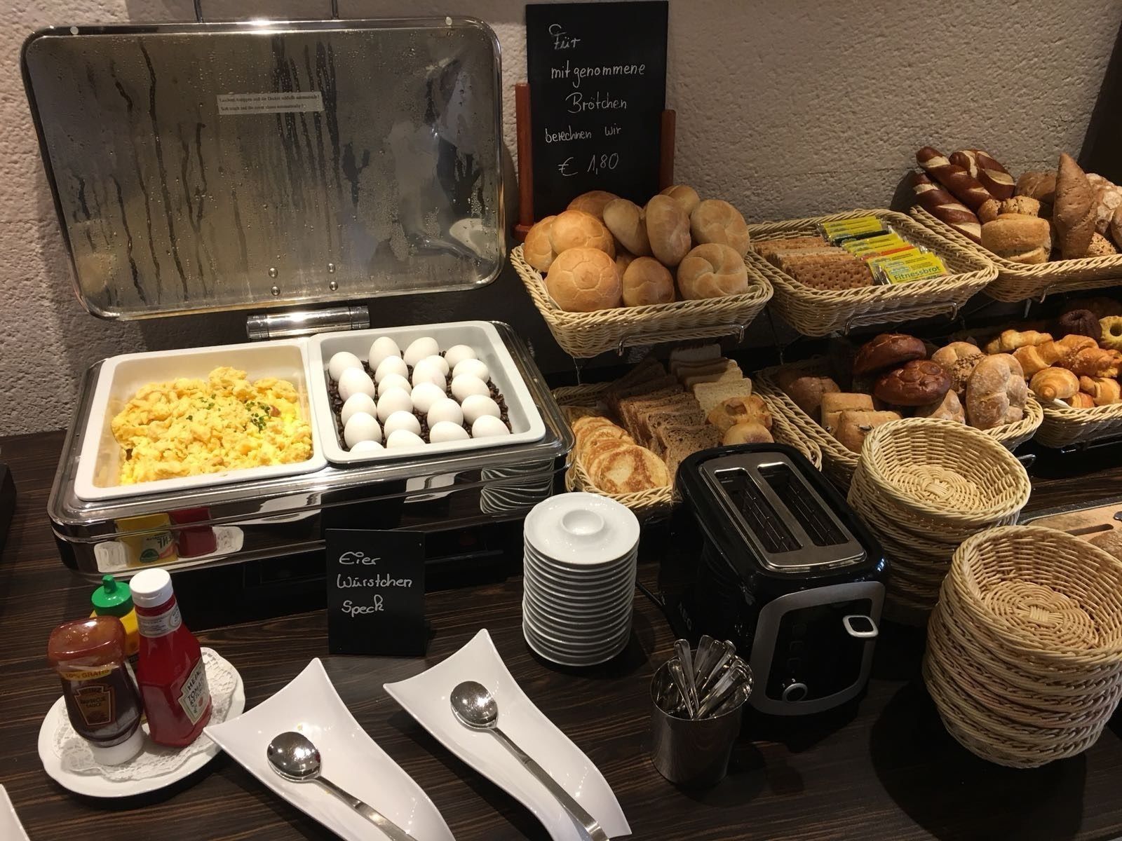 daily buffet breakfast (eur 14 per person)