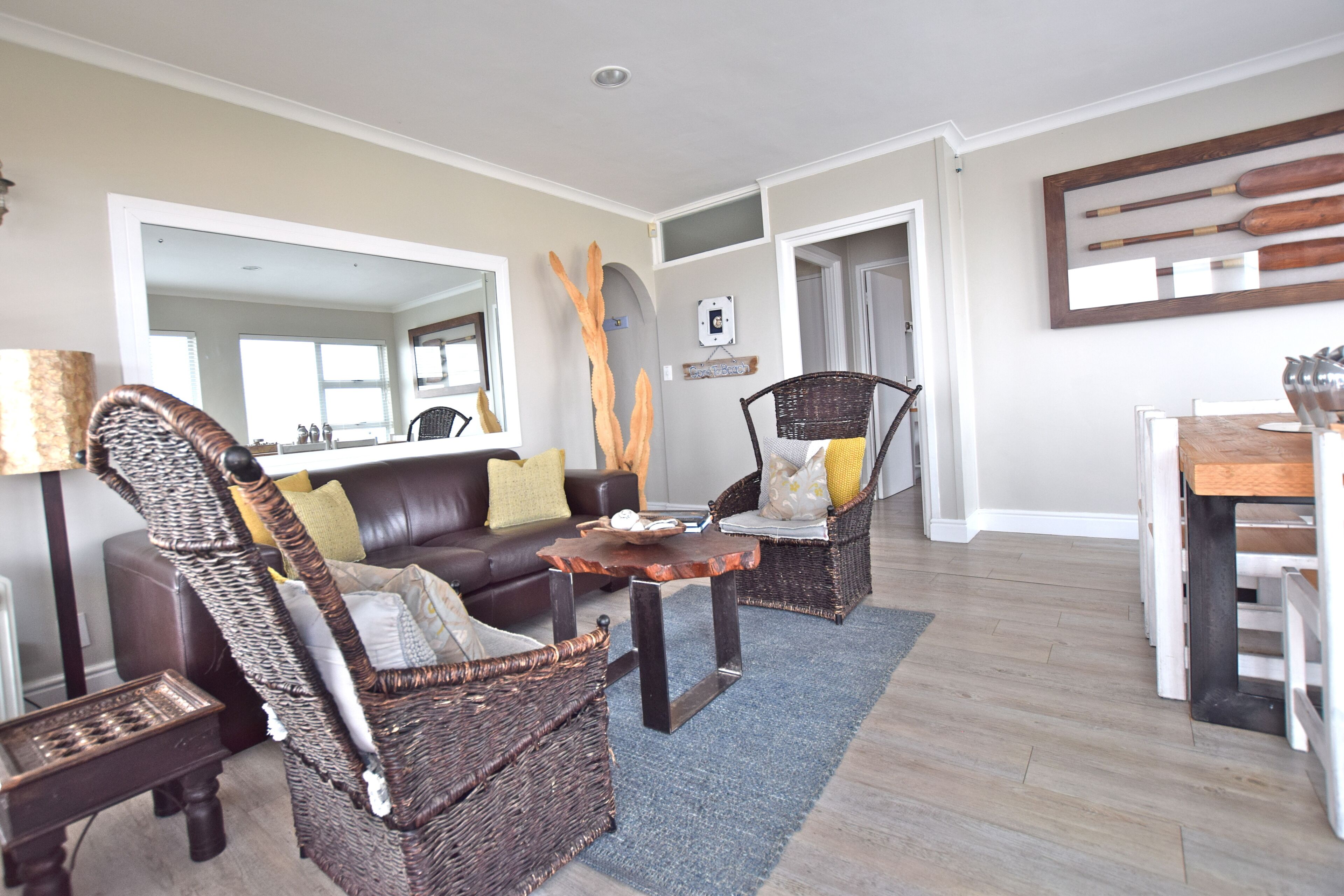 Appartement Familial, 3 chambres, vue mer | Coin salon dans le hall