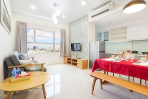 Apartment, 2 Bedrooms | Private kitchenette | Fridge, microwave, stovetop, electric kettle - Jennifer Luxury Apartment 2BR 18TH (Ho Chi Minh City)