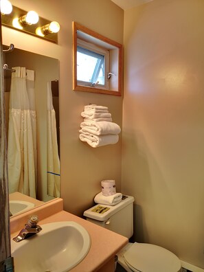 Room, 1 Queen Bed, Non Smoking | Bathroom - Ranchland Villa Motel (Merritt)