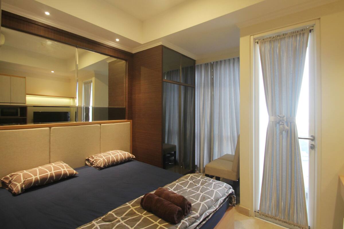 Studio Standar, 1 Tempat Tidur Queen, dapur, pemandangan kota | Meja kerja dan Wi-Fi gratis