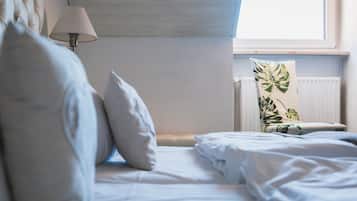 Double Room | Desk, blackout drapes, iron/ironing board, free cribs/infant beds