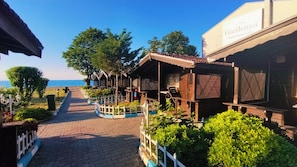 Cabane Classique, 1 lit double, vue mer | Terrasse/Patio
