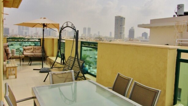 Luxury Apartment, Multiple Beds, Non Smoking, City View | Terrace/patio - AMAZING LUXURY ROOF APT - GORDON BEACH (Tel Aviv)