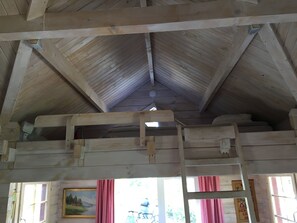 Ferienhütte, 1 Schlafzimmer | Individuell dekoriert, Schreibtisch, Bügeleisen/Bügelbrett, Bettwäsche