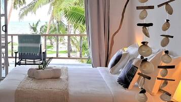 Habitación doble superior, 1 habitación, vista al océano, frente al mar | Minibar, caja de seguridad en la habitación, wifi gratis y ropa de cama