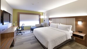 A modern hotel room with a large bed, a desk, a chair, and a TV. - Holiday Inn Express & Suites Millersburg by IHG (Millersburg)
