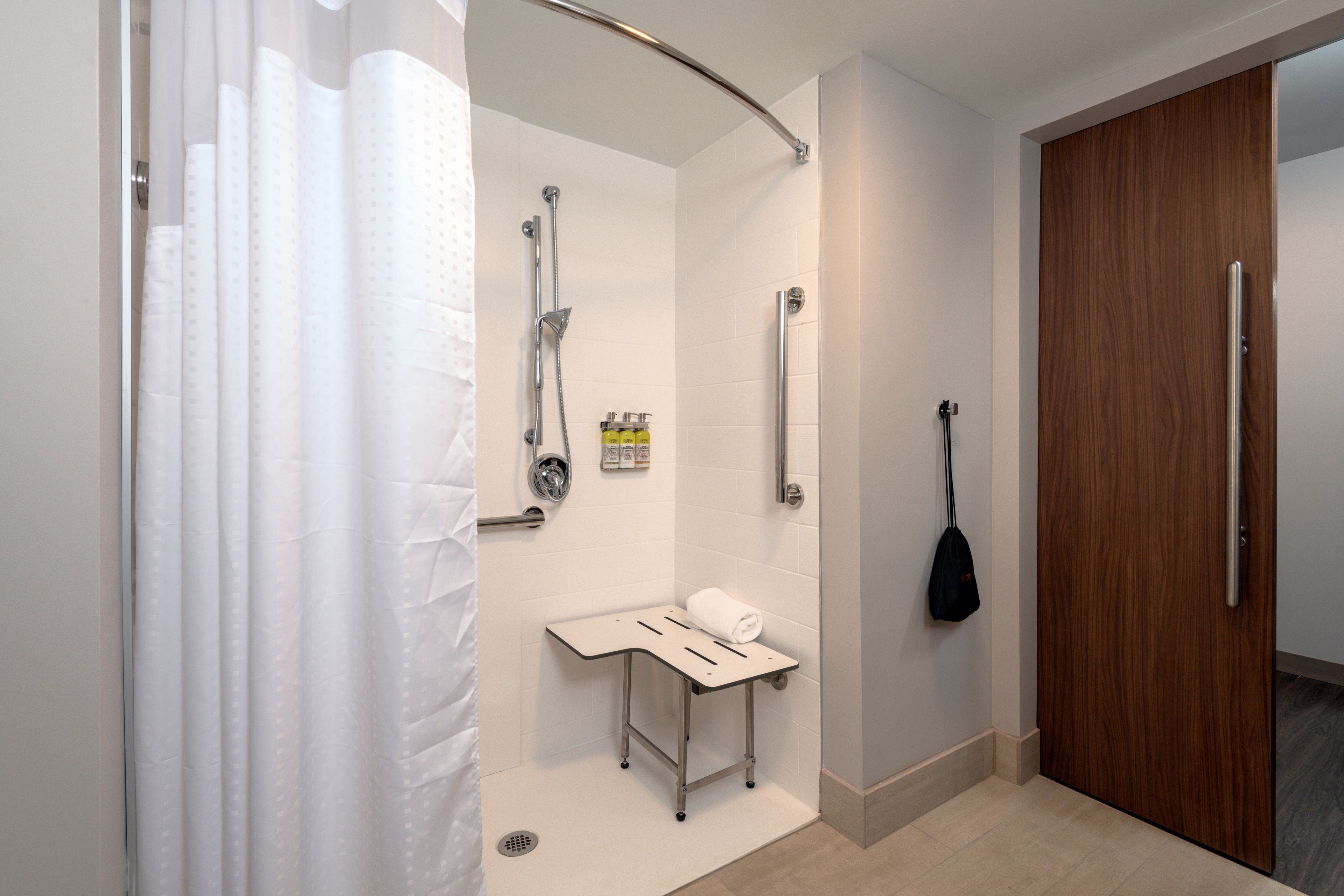 standard room, 2 queen beds, mobility accessible (mobility access tub) | bathroom shower
