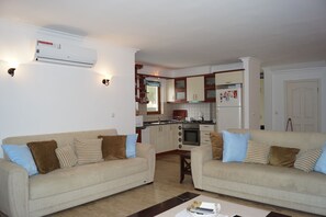 Villa, 3 Bedrooms | Living room | TV, fireplace, DVD player - Pinewoods Villa (Fethiye)