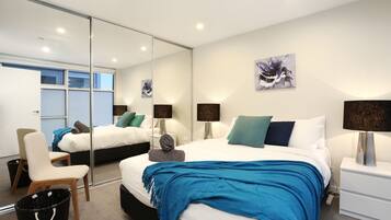 Executive Penthouse, 2 Queen Beds, Non Smoking | 2 bedrooms, Egyptian cotton sheets, premium bedding