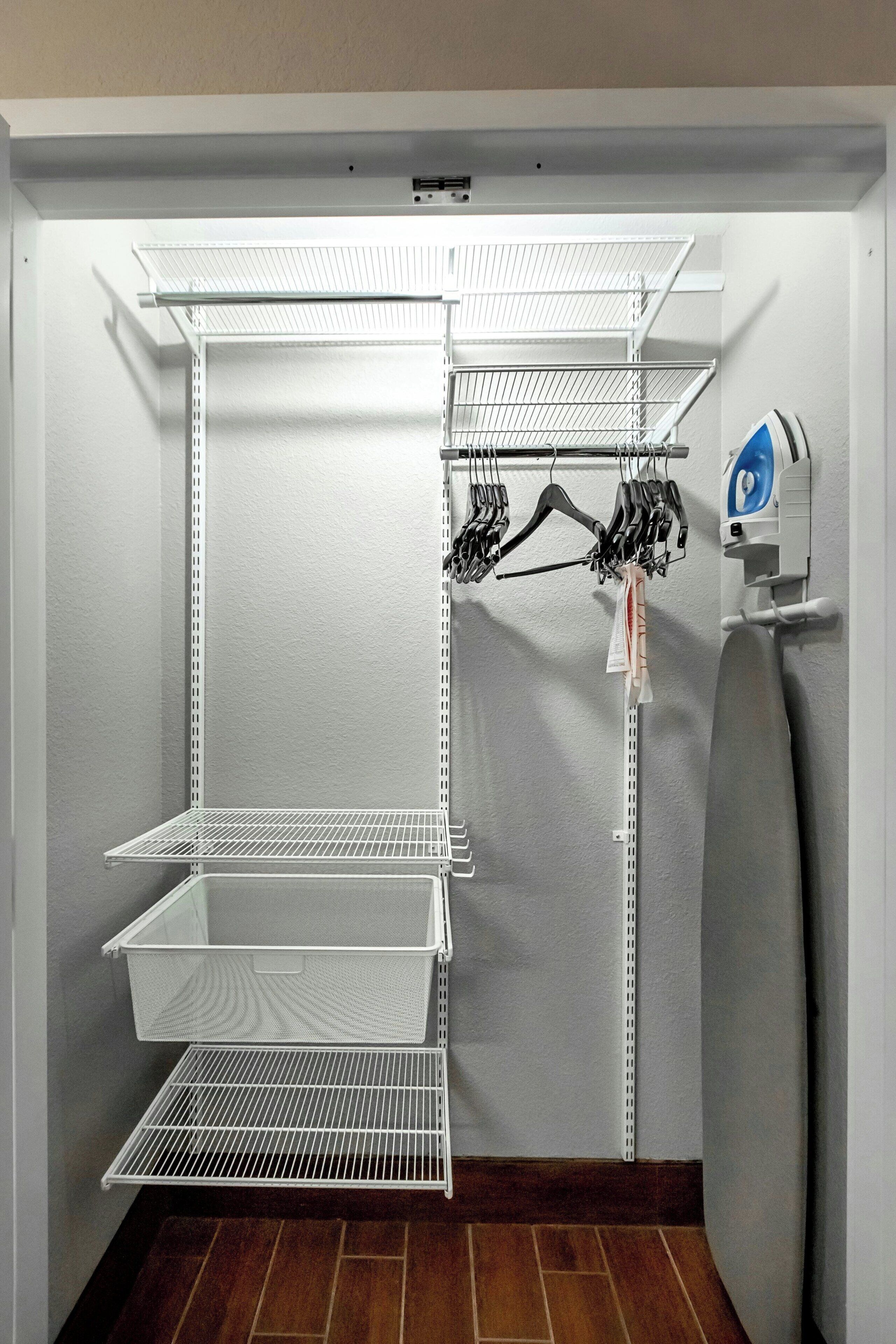 pillow-top beds, desk, laptop workspace, iron/ironing board