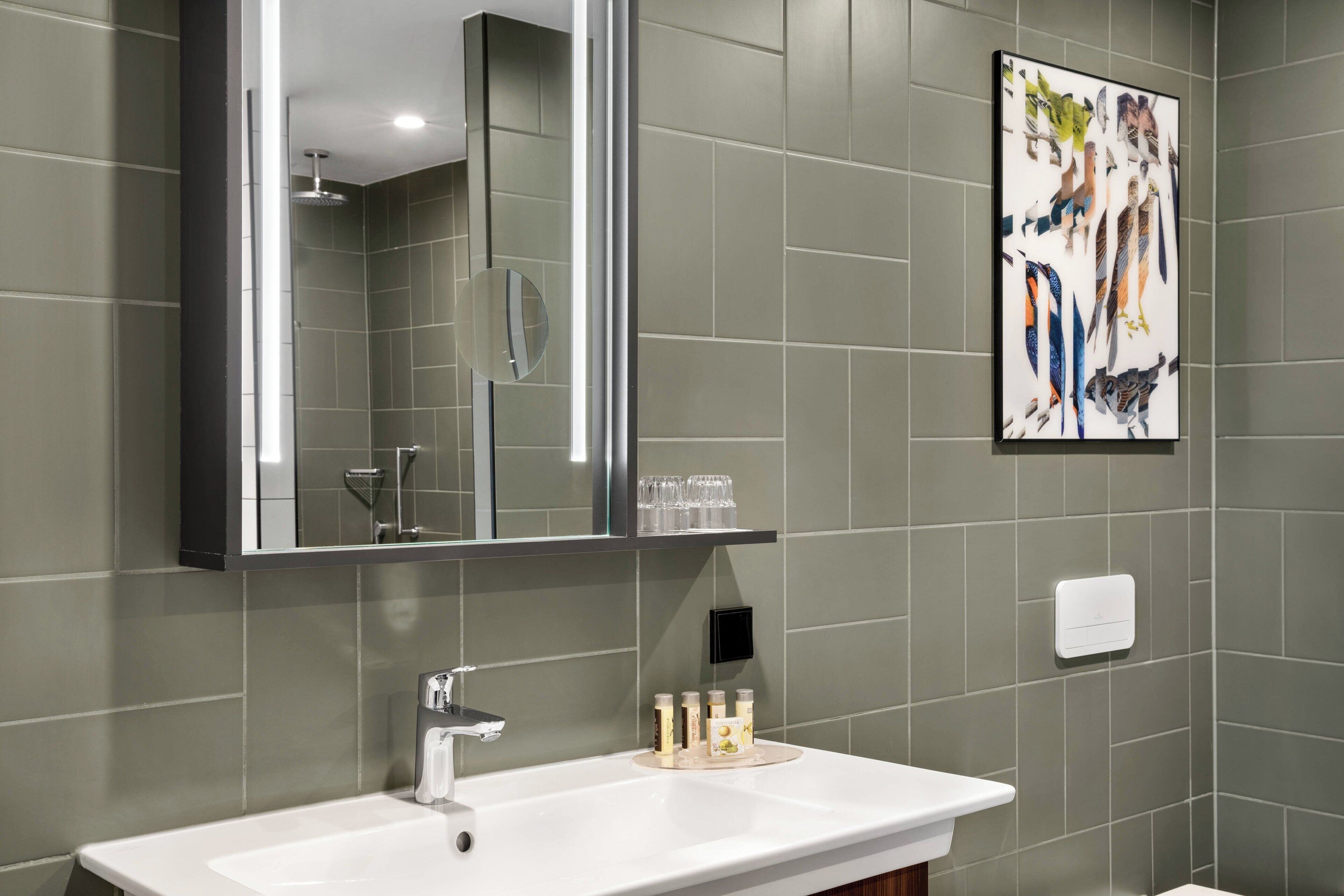 free toiletries, hair dryer, towels, soap