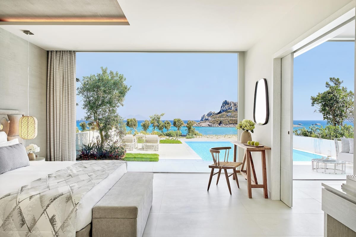 Deluxe bungalow, 1 slaapkamer, aan het strand | Terras