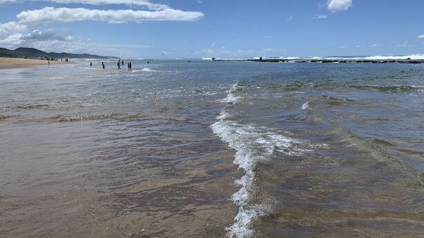 A beach with clear skies and waves. - Flamingo Lodge (St. Lucia)