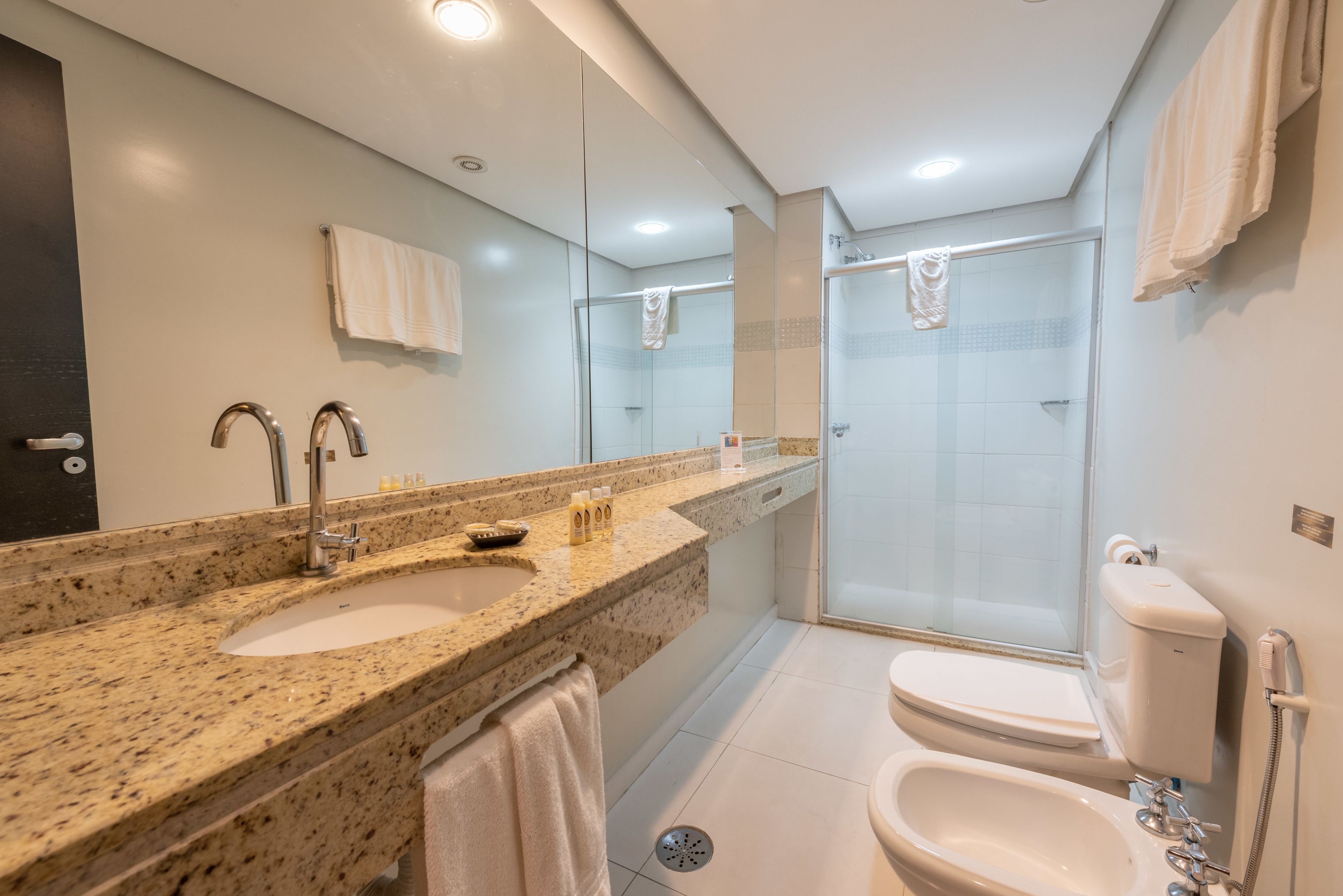 deluxe room, 1 double bed, air conditioning | bathroom | shower, free toiletries, towels