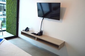 Studiosvit City - 1 queensize-säng | Rumsbekvämlighet